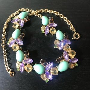 Purple and Teal Statement Necklace